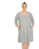 White Mark Women's Criss Cross Neckline Swing Midi Dress - thumbnail