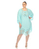 White Mark Crocheted Fringed Trim Dress Cover Up - thumbnail