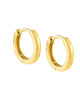 Plain Ring Huggie Earring Gold One Size - thumbnail