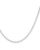 Three Prong Tennis Necklace Silver 15" - thumbnail