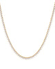 Three Prong Tennis Necklace Gold 15" - thumbnail
