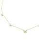 Pavé 5 Butterfly Necklace Gold One Size - thumbnail