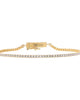 Classic Thin Tennis Bracelet Gold One Size - thumbnail