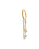 CZ Double Bezel Drop Chain Huggie Earring 14K Gold One Size Single - thumbnail
