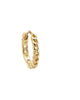 Mini Solid Cuban Chain Huggie Earring 14K Gold One Size Single - thumbnail