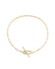 Delicate Pave Oval Toggle Bracelet Gold One Size - thumbnail