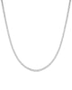 Classic Thin Tennis Necklace Silver 20" - thumbnail