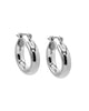 Adina's Chunky Hollow Hoop Earring Silver 25 MM - thumbnail