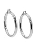Adina's Chunky Hollow Hoop Earring Silver 50 MM - thumbnail