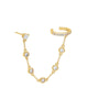 Diamond By The Yard Chain Stud Ear Cuff Gold One Size Single - thumbnail