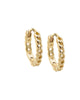 Mini Solid Cuban Chain Huggie Earring 14K Gold One Size Pair - thumbnail