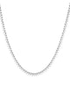 Three Prong Tennis Necklace Silver 18" - thumbnail