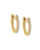 Diamond Huggie Earring 14K Gold 10 MM Pair - thumbnail