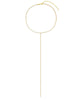 Tennis Lariat Necklace Gold One Size - thumbnail