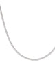 Classic Thin Tennis Necklace Silver 18" - thumbnail