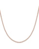Classic Thin Tennis Necklace Rose Gold 20" - thumbnail
