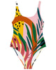 Abstract Botanical One-Piece Swimsuit - thumbnail
