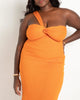 Cropped One Shoulder Knitted Top - thumbnail