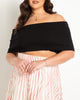 Off The Shoulder Sweater Tube Top - thumbnail