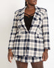 Long Strong Shoulder Blazer - thumbnail