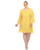 Sheer Embroidered Knee Length Cover Up Dress - thumbnail