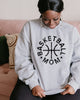 Basketball Mom Distressed Graphic Sweatshirt - thumbnail