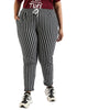 Women Grey Striped Active & Evening Trackpant - thumbnail