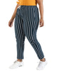 Women Blue Striped Active & Evening Trackpant - thumbnail