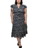 Natalia Midi Dress Floral Frilled Cap Sleeves - thumbnail