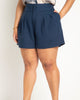 High Waisted Linen Blend Short - thumbnail