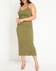 Maxi Sweater Skirt with Button Down Placket - thumbnail