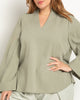 Wide Sleeve Textured Top - thumbnail