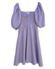 The Colette Linen On or Off the Shoulder Dress in Lilac - thumbnail