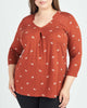 Casey 3/4 Sleeve Knit Top - thumbnail