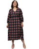 Floral Motif Midi Dress - thumbnail