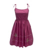 Unique Vintage Mauve Fish Embroidered Bobbie Swing Dress - thumbnail