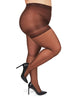 All Day Plus Size Curvy Sheer Control Top Pantyhose - thumbnail