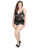 Women's Avril Lace Trim Backless Boyshort Romper - thumbnail