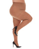 Microfiber Opaque Plus Size Curvy Control Top Tights - thumbnail