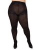 Spiral Opaque Plus Size Curvy Control Top Tights - thumbnail
