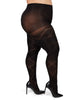 Diamond Opaque Plus Size Curvy Control Top Tights - thumbnail