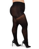 Microfiber Opaque Plus Size Curvy Control Top Tights - thumbnail