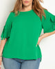 Relaxed Top With Tie Sleeve - thumbnail