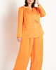 Pleated Wide Leg Satin Trouser - thumbnail