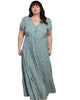 Florence Maxi Dress Ditsy Print Green - thumbnail