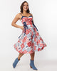 Unique Vintage Cow Patchwork Side Lace Swing Dress - thumbnail