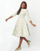 Unique Vintage Green & Peach Gingham Devon Swing Dress - thumbnail