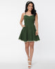 Unique Vintage Green Follow Your Heart Fit & Flare Dress - thumbnail