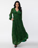 Unique Vintage Green Spider Web Maxi Dress - thumbnail