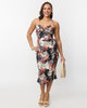 Unique Vintage Jungle Cat Print Leilani Sarong Dress - thumbnail